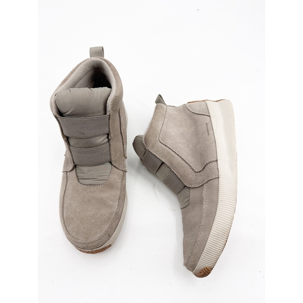 Sorel Out N About Plus Mid Waterproof Suede Boots Quarry Grey NL3798-005 9.5